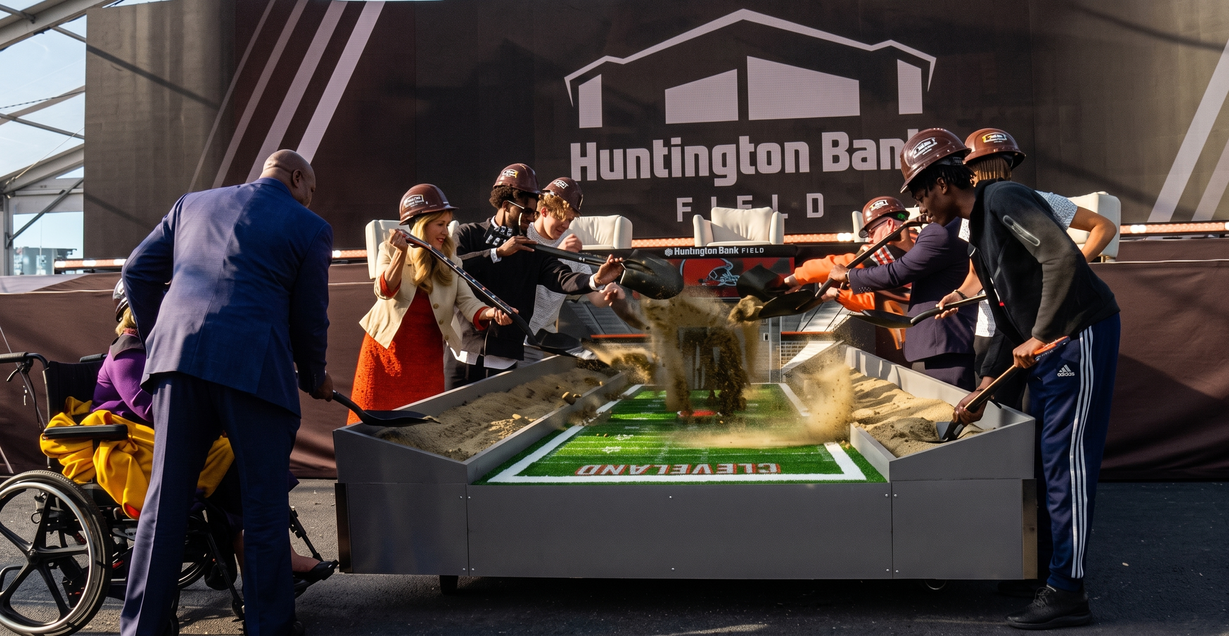 Browns domed stadium work begins