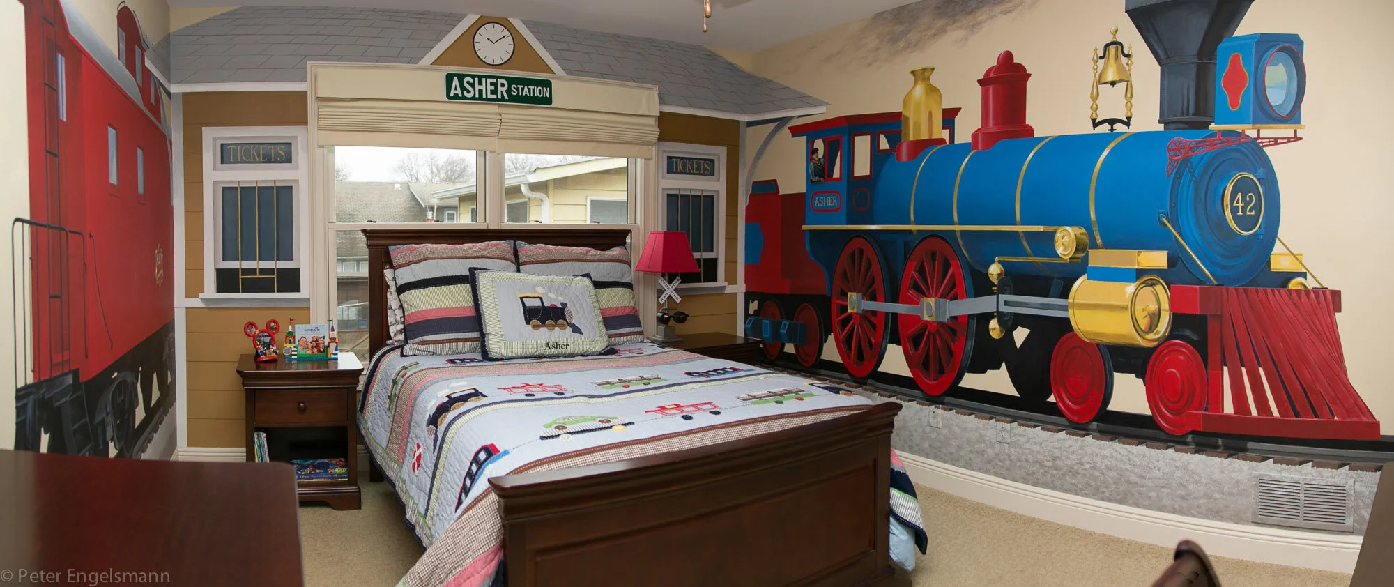 Train Station Bedroom Mural Peter Engelsmann Murals