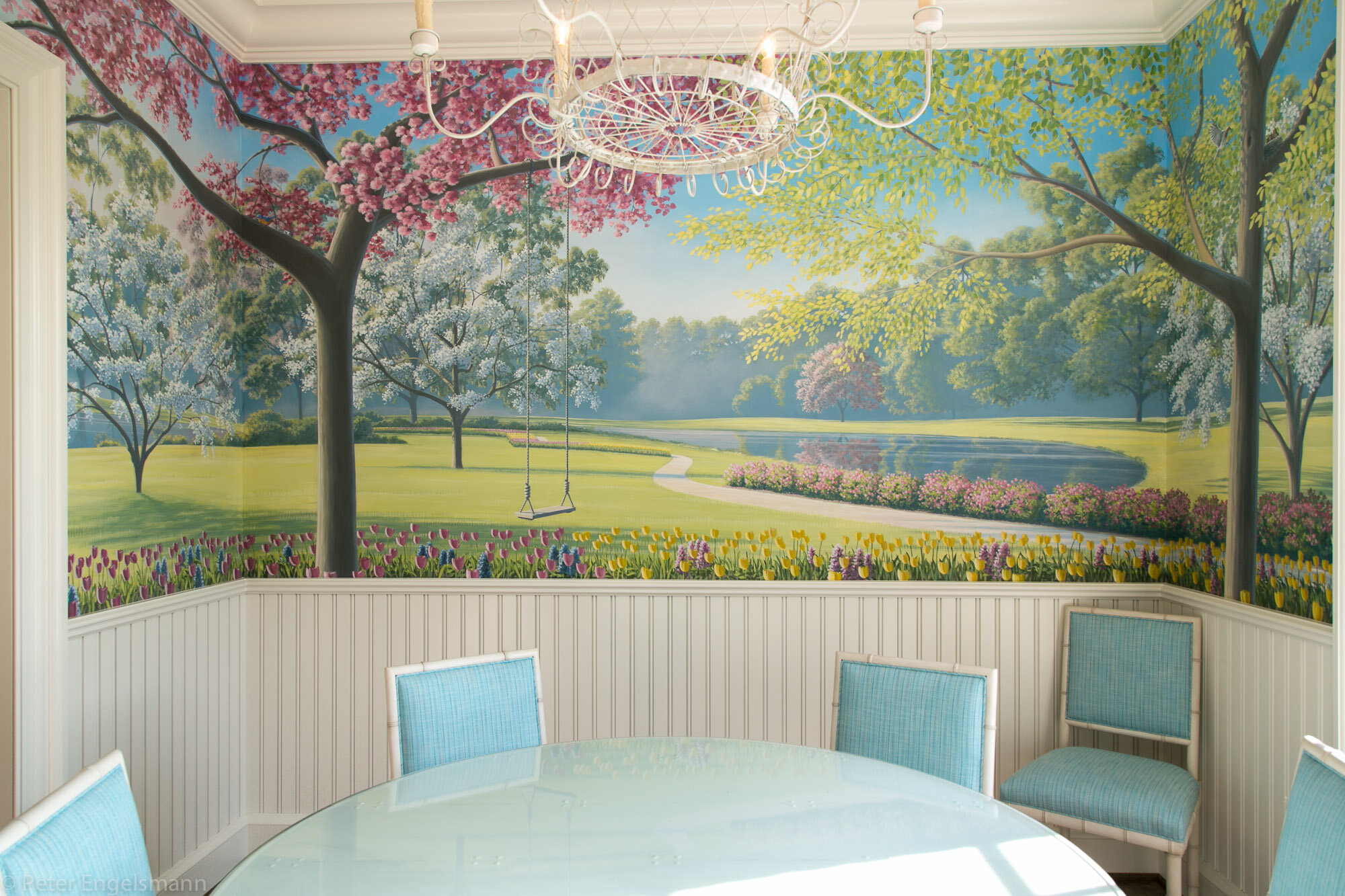  Spring Landscape Mural, acrylic on wallboard, private residence. © Peter K. Engelsmann 