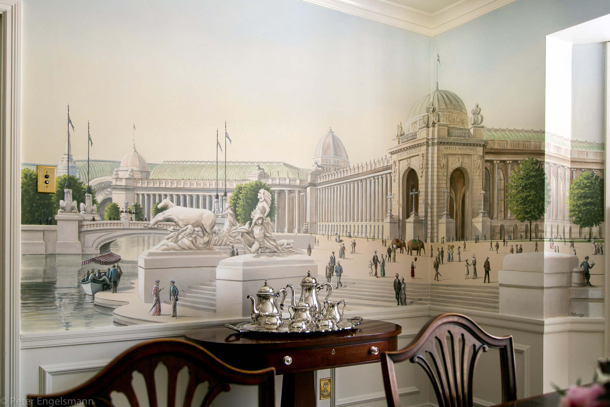  1904 World's Fair Mural, acrylic on wallboard, private residence. © Peter K. Engelsmann 