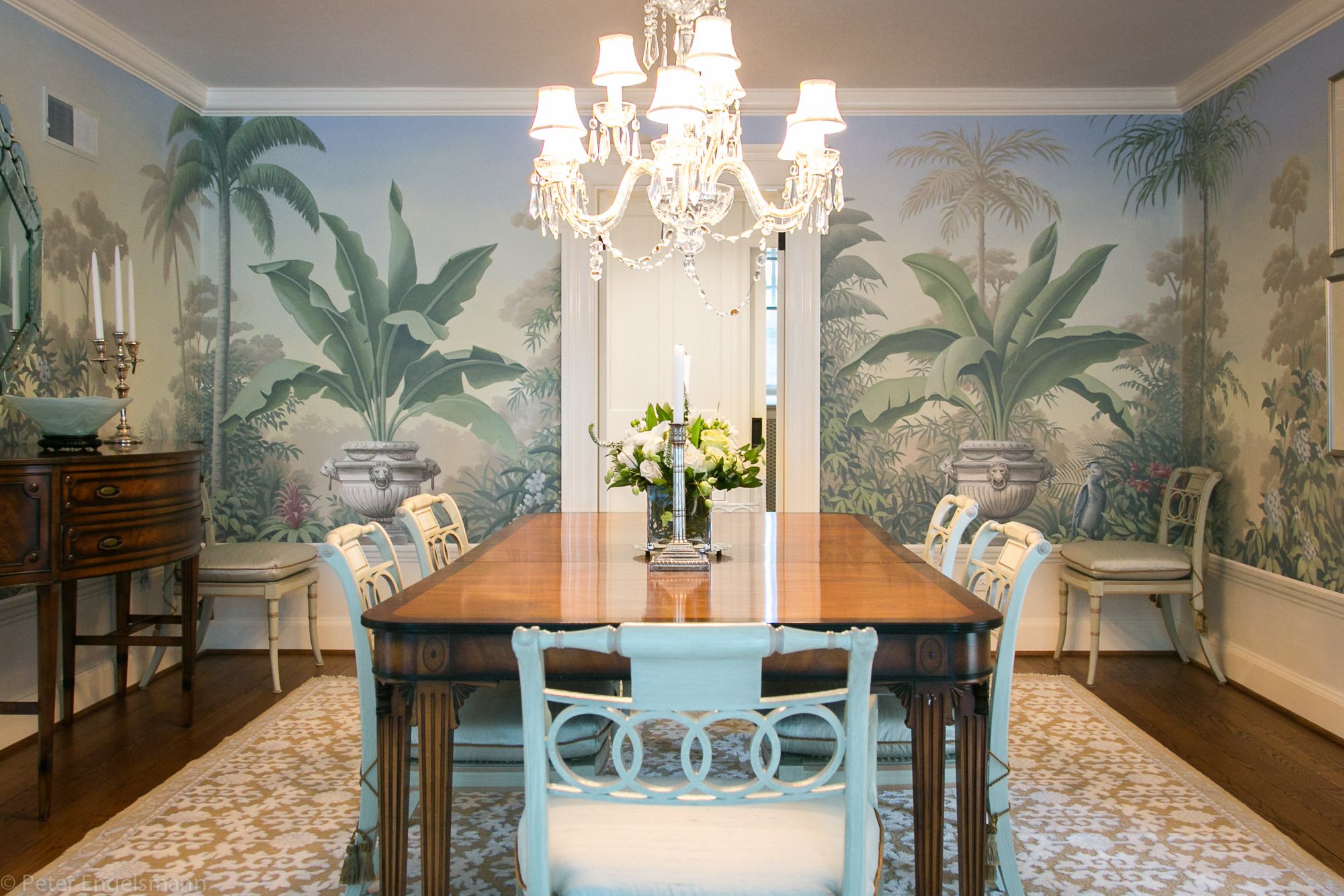  Tropical Dining Room Mural, acrylic on wallboard, private residence. © Peter K. Engelsmann 