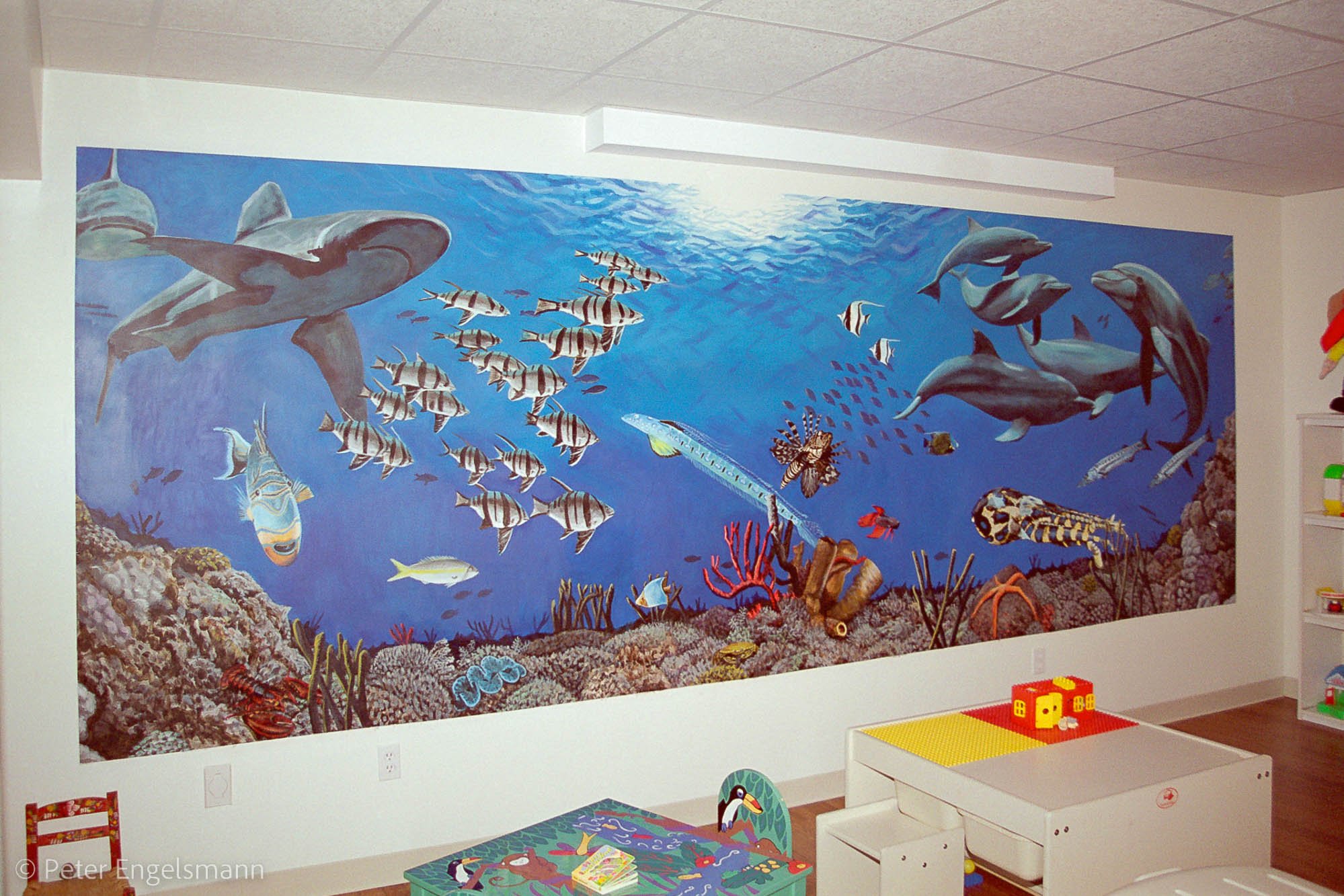  Under the Sea Mural, acrylic on wallboard, private residence. © Peter K. Engelsmann 