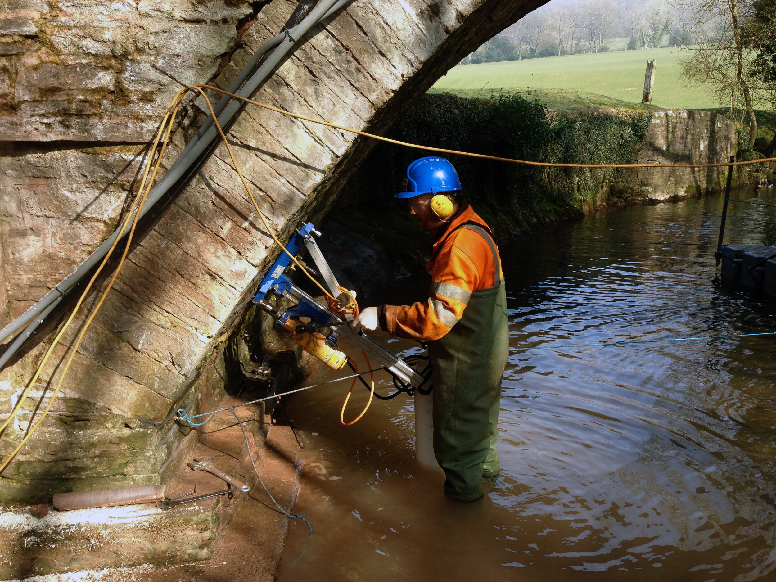 Coring weep holes