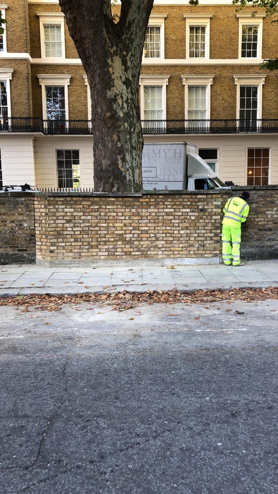 Regents Park Terrace: replaced section date accommodating tree roots
