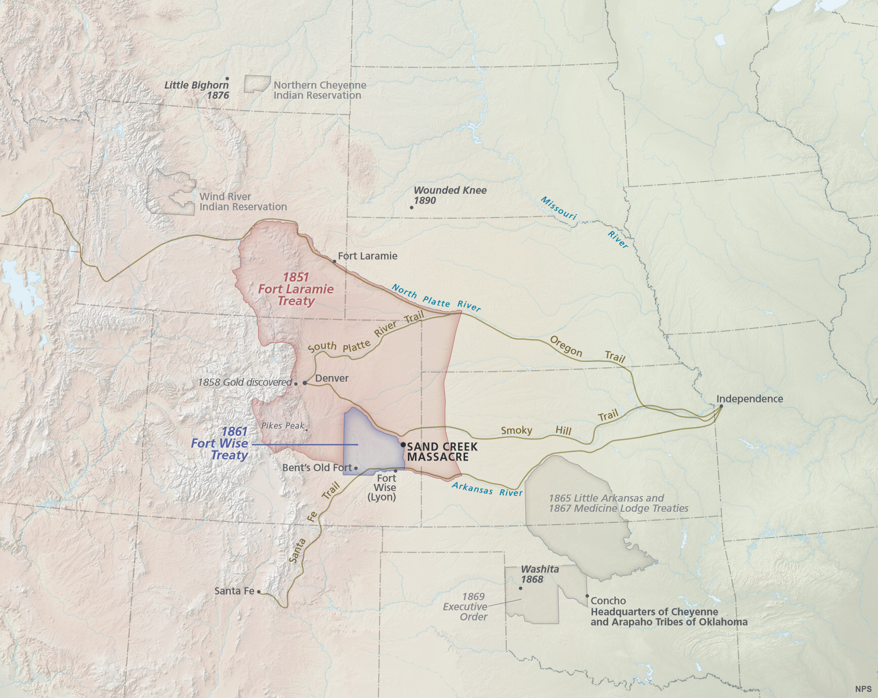 Treaty of Fort Laramie and the Treaty of Fort Wise