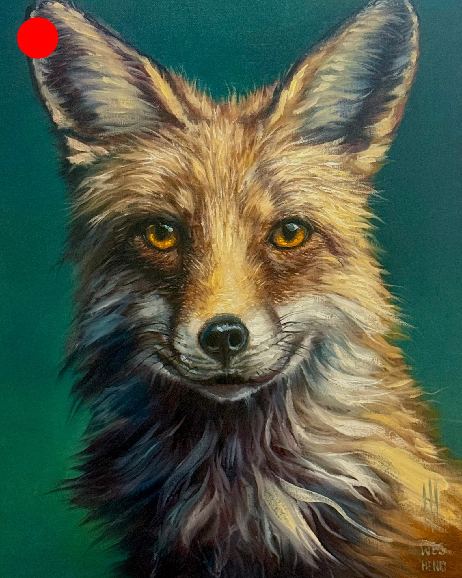 Happy Fox - 18x24