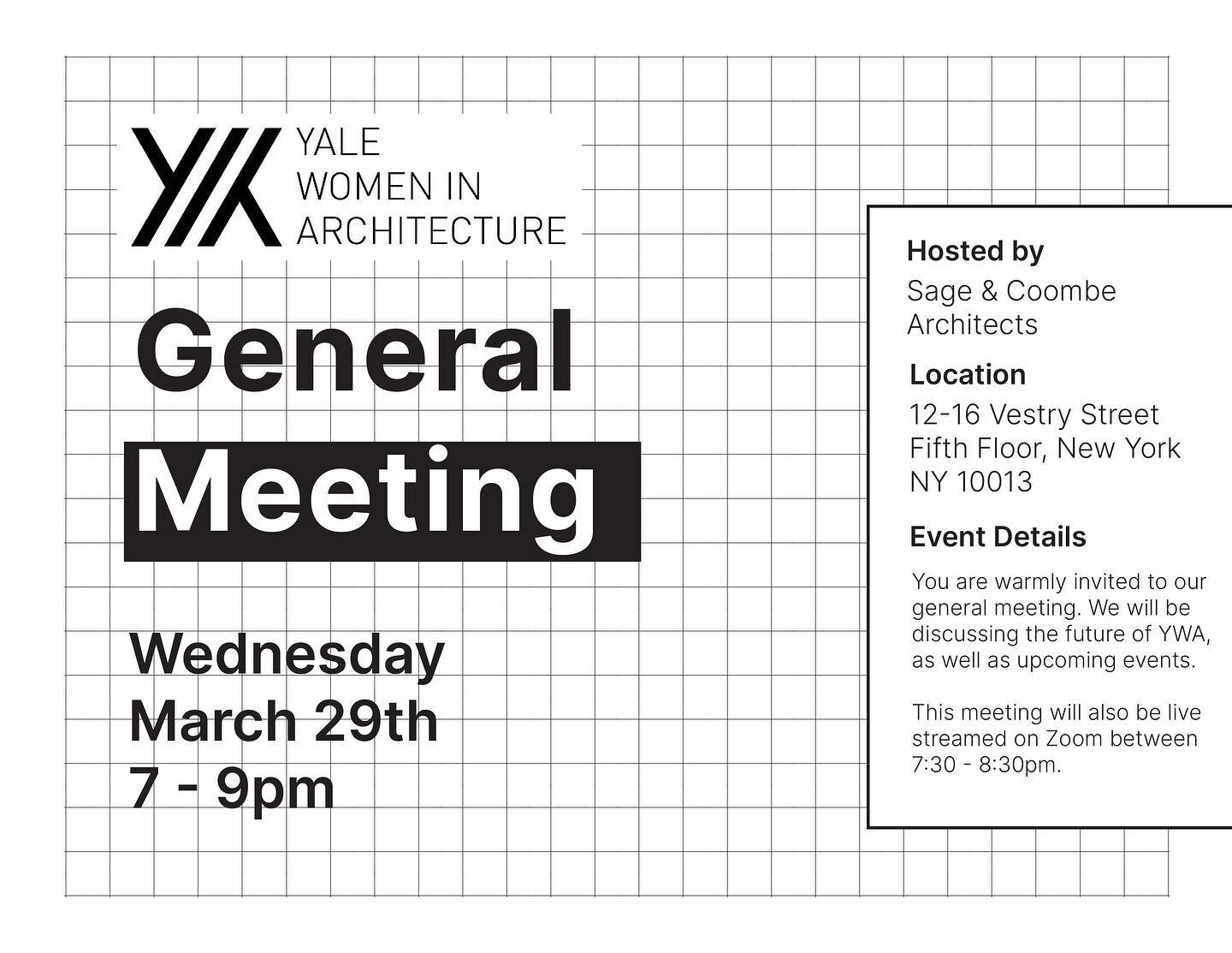 In two weeks!! Have you had a chance to RSVP?! We can&rsquo;t wait to see you! 

#yalewomeninarchitecture