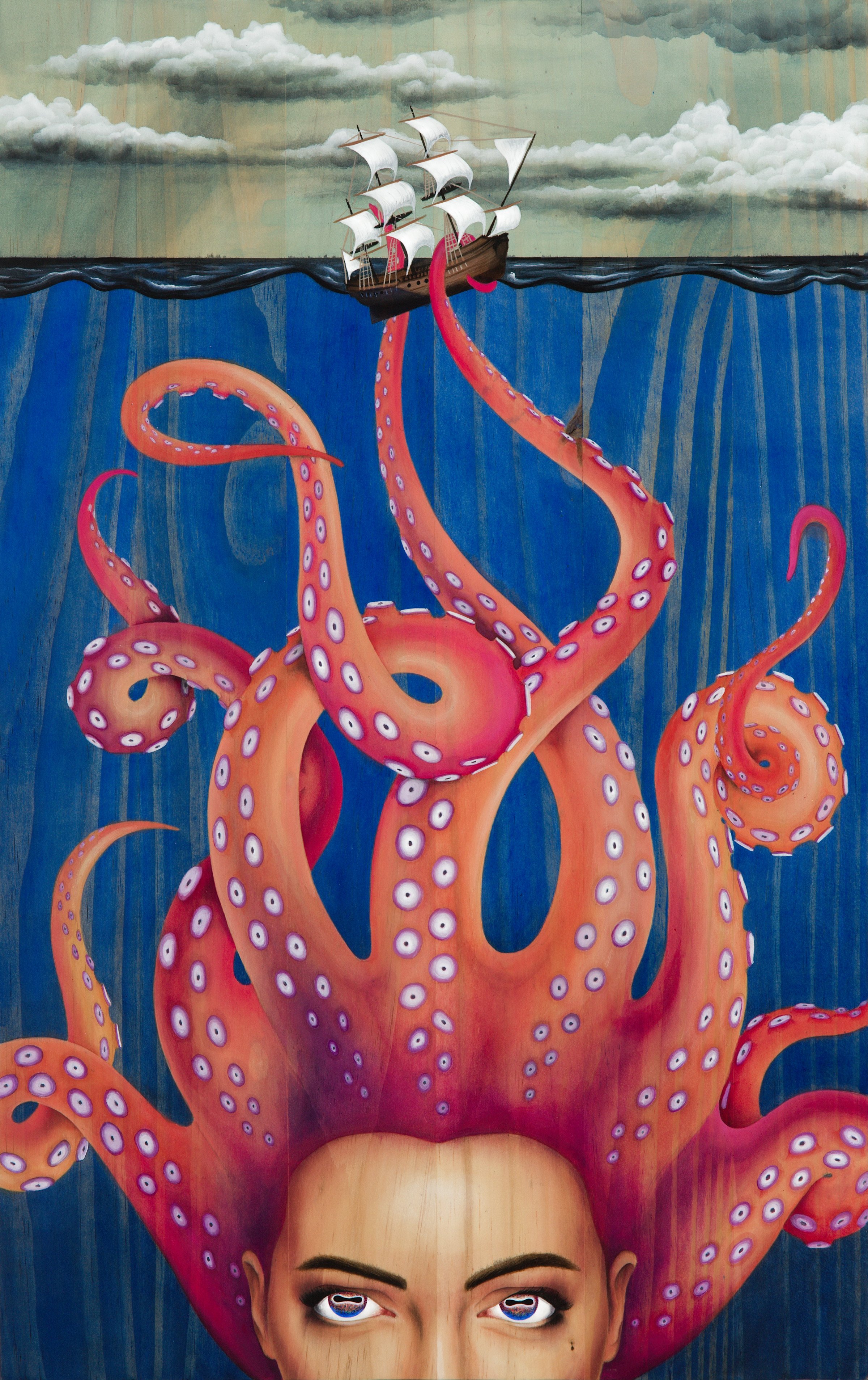 The Kraken Canvas Giclee Print