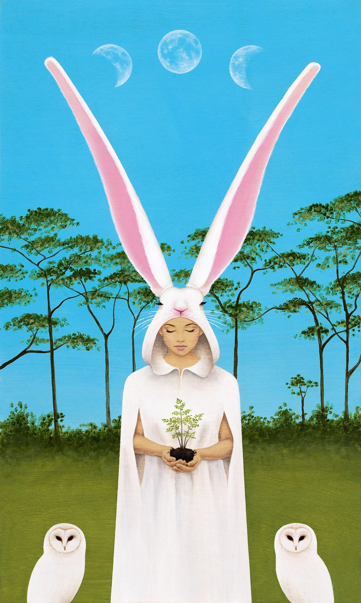 White Rabbit Magic Canvas Print