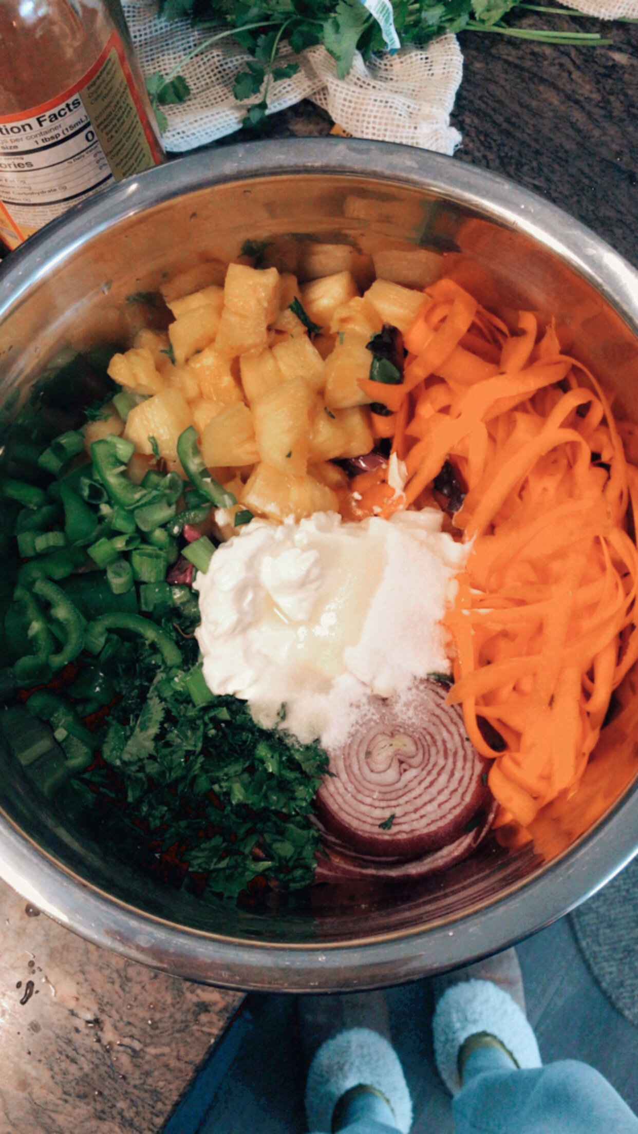 Purple Cabbage with Jalapeños and Pineapple Coleslaw