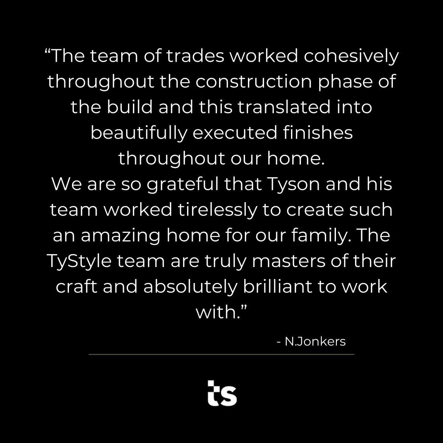 CLIENT TESTIMONIAL #builttoinspire #tystyle