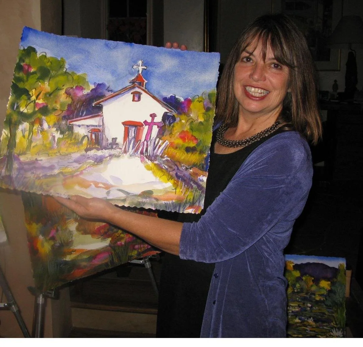 Nancy with Apache Canyon Painting