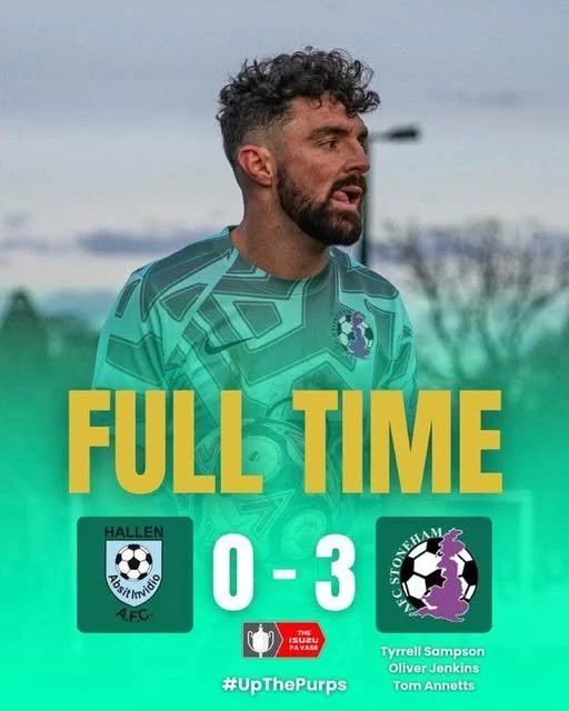 FA VASE SEMI FINAL FIRST LEG - HALLEN 0 AFC STONEHAM 3
