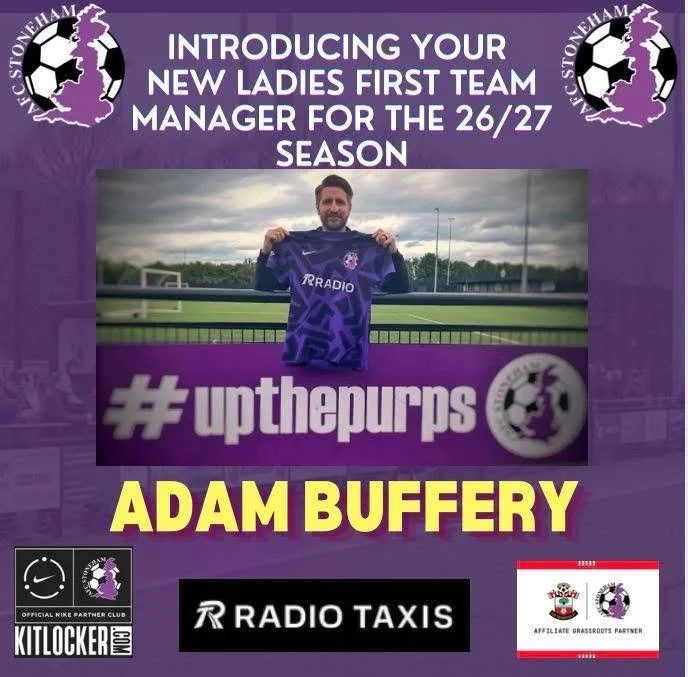 NEW LADIES FIRST TEAM MANAGER - ADAM BUFFERY