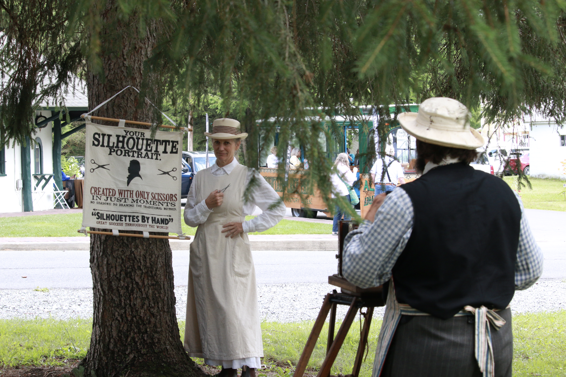 Lauren Muney gets a tintype photo by Chris Jones