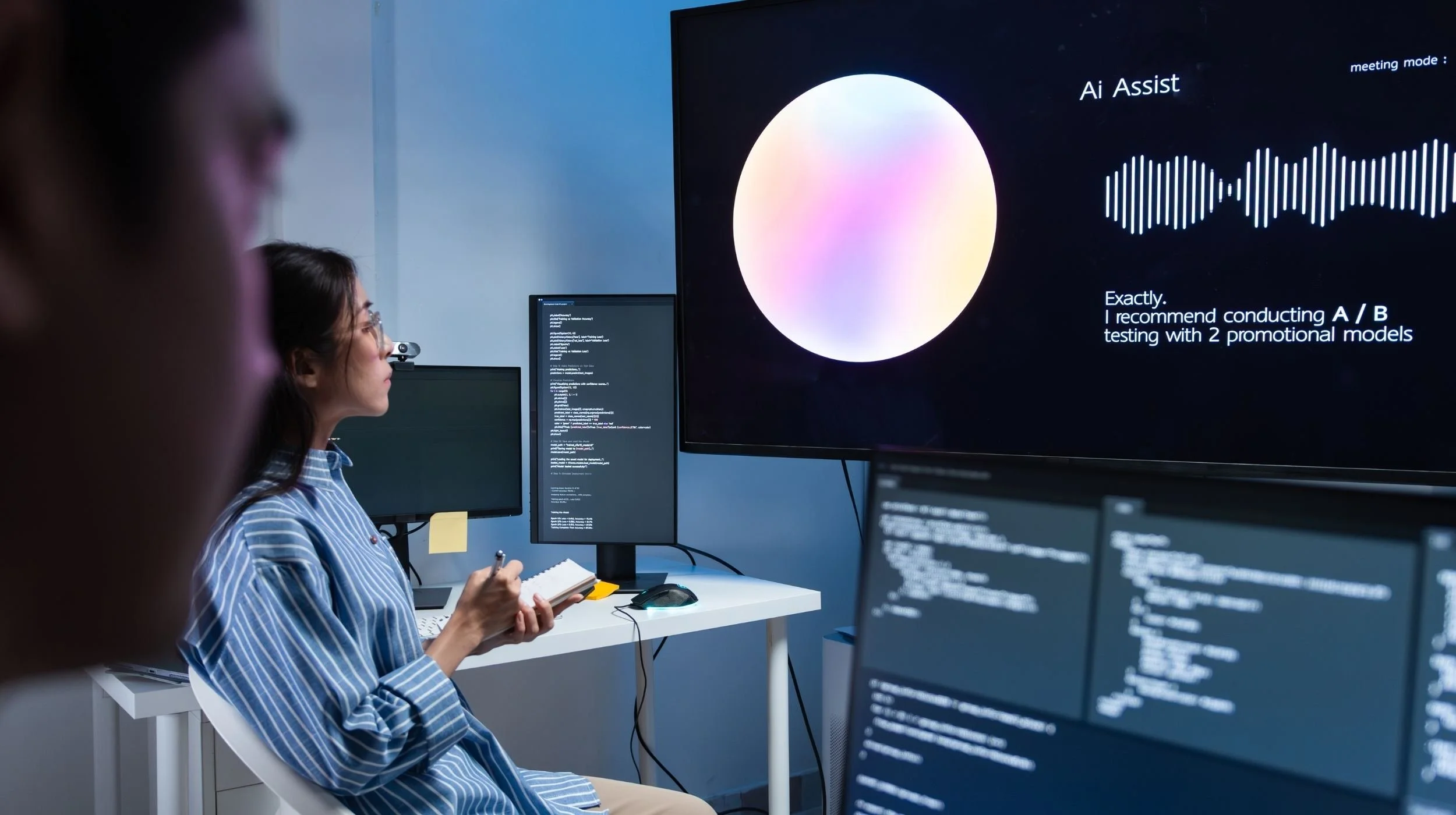 Buyer comparing AI recommendations before validating a purchase decision.