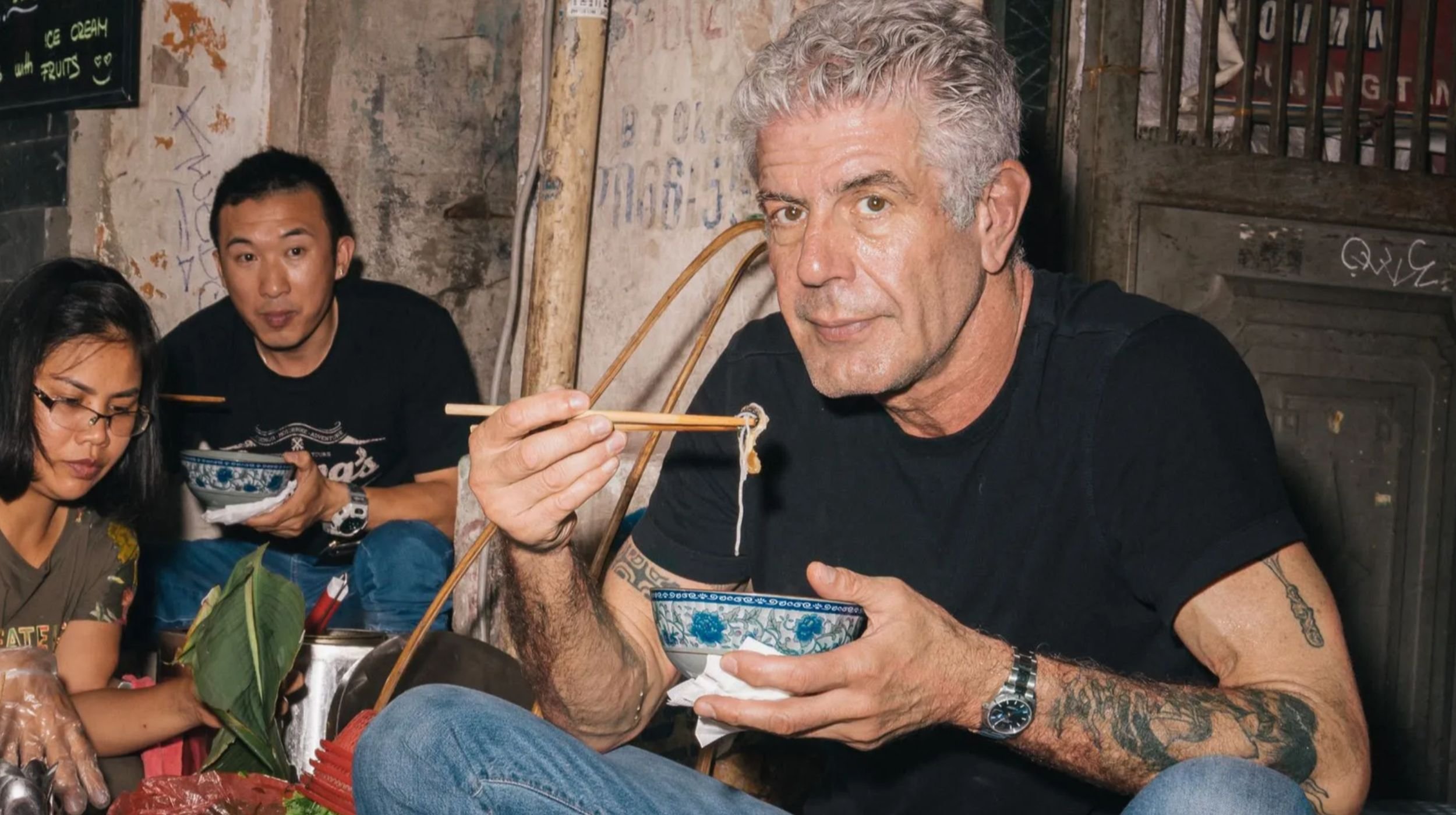 Anthony Bourdain portrait representing authenticity, curiosity, and lasting trust in personal branding.
