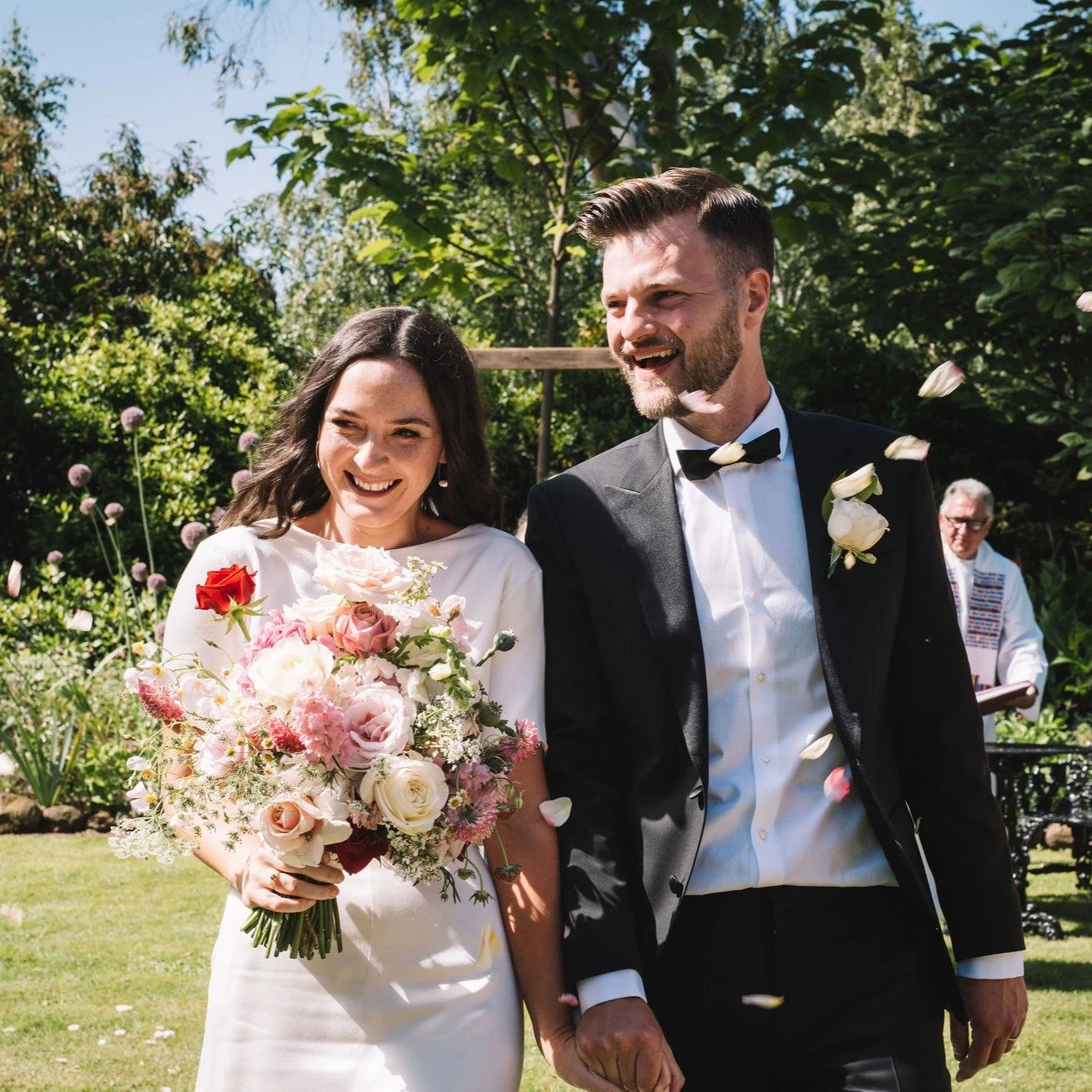 It's a glorious day to be pruning the last of the roses today so in Summer I can design beautiful bridal bouquets like Claire's. I'm enjoying the Winter sunshine today, but hoping for a rainy week to continue to fill the dams.

Photography @phoebepow