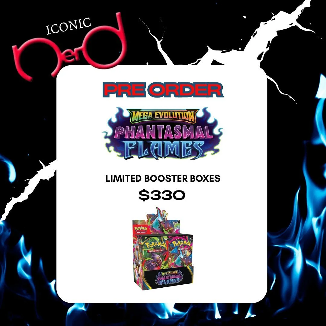🏃&zwj;♂️ 🏃 HERE WE GO🤓🤓

PRE ORDERS NOW LIVE IN STORE 🏬 

Phantasmal Flames 🔥 drops next Friday 14th November 

We didn&rsquo;t get the extra stock like the last set but enough to do pre orders. Extremely limited stock and will be limited to 1 