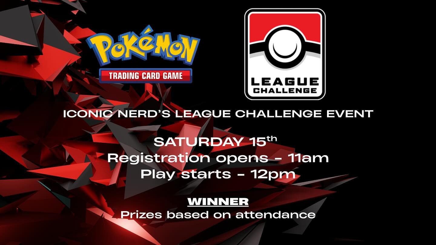 🚨🚨BIG WEEK AHEAD🙌🙌

Pokemon League Challenge this Saturday - 11am registration with 12pm kick off. Check Play Pokemon portal for more info ℹ️ 

Phantasmal Flames 🔥- This Friday 🔥 

And more to come&hellip;. 

Open hours:
Tuesday - 5pm to 10pm
W