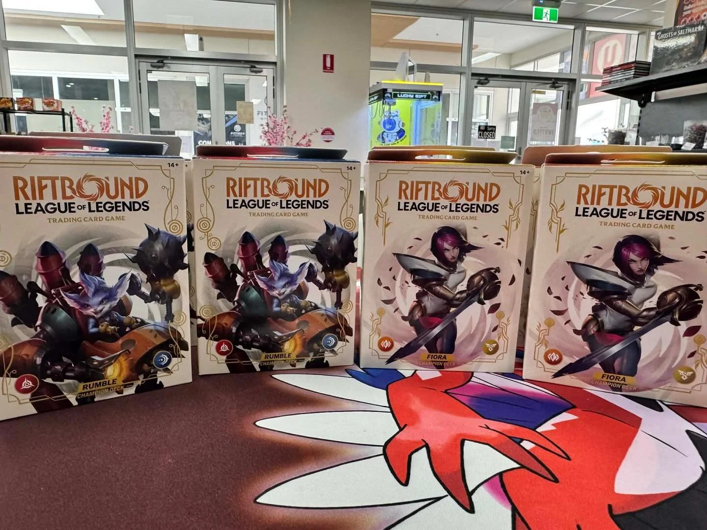 🌀 🌀 RIFTBOUND 🌀 🌀 

Fresh Champion decks just landed 🛬 

Open hours:
Tuesday - 5pm to 10pm
Wednesday - 11am to 5pm
Thursday and Fridays - 11am to 7pm 
Saturday and Sundays - 11am to 5pm 

🗺️ G15/132 Corrimal St, Wollongong (Oxford building acro