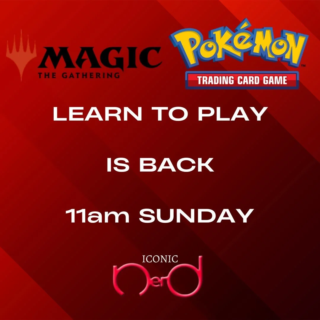 🙌🙌LEARN TO PLAY SUNDAY🙌🙌

Learn to play Sunday is back tomorrow

Bring your deck or use one of our pre made 

Open hours:
Tuesday - 5pm to 10pm
Wednesday - 11am to 5pm
Thursday and Fridays - 11am to 7pm 
Saturday and Sundays - 11am to 5pm 

🗺️ G