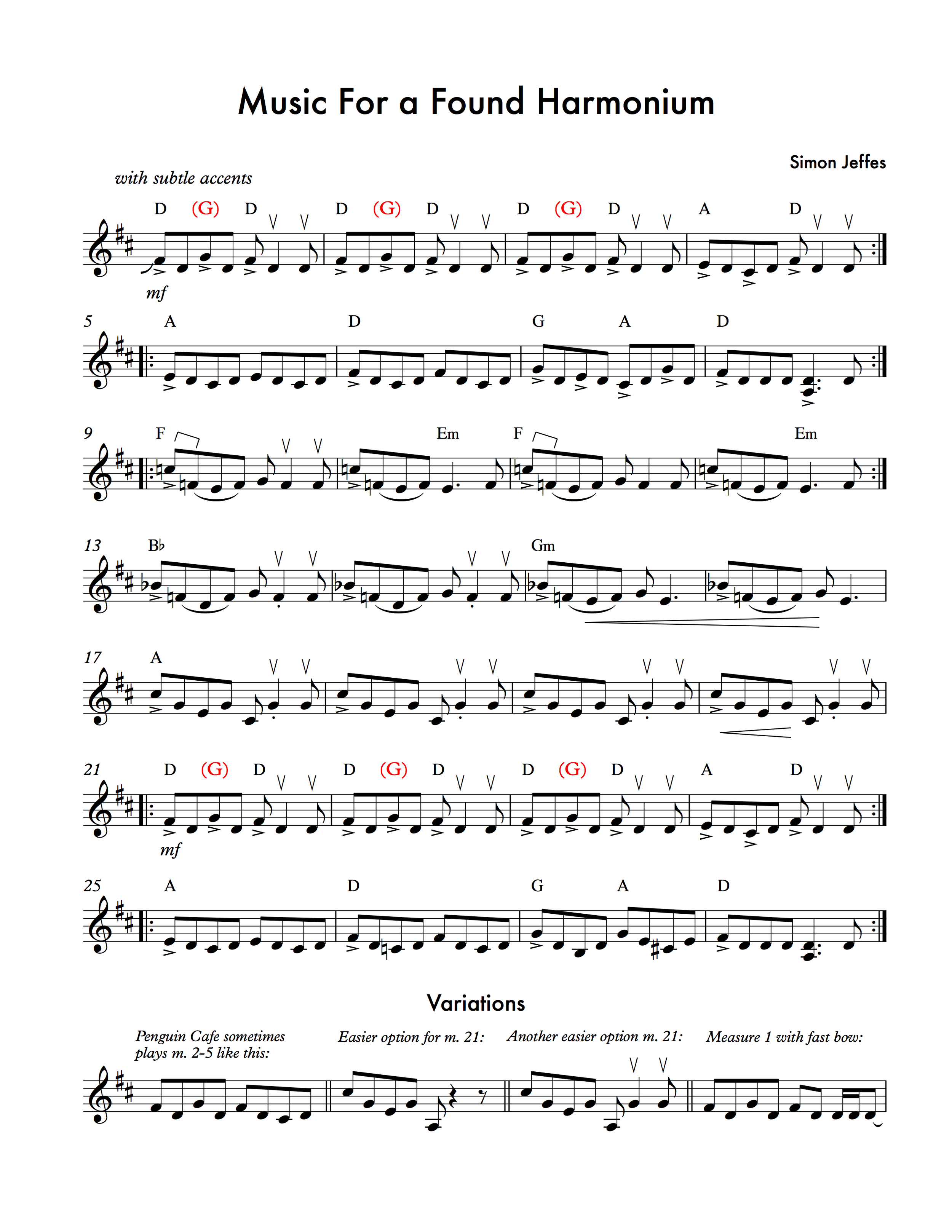 Music for a Found Harmonium — Zack Kline, violinist and composer