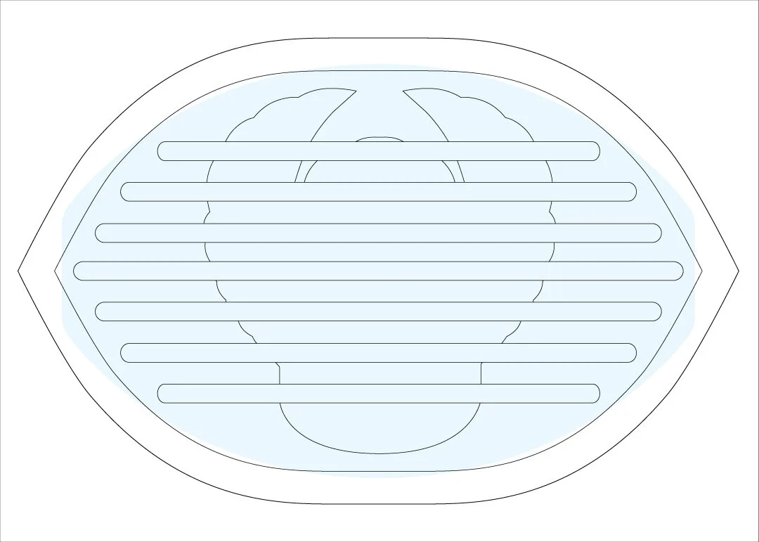 Speaker grille wireframe