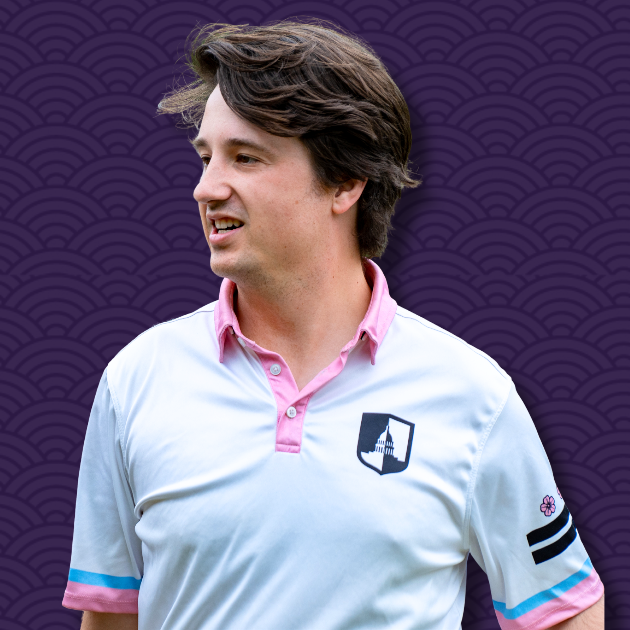 Cover design with a purple patterned background, displaying large pink text 'DC SHADOW', a pink banner with black text '2026 COACH'.