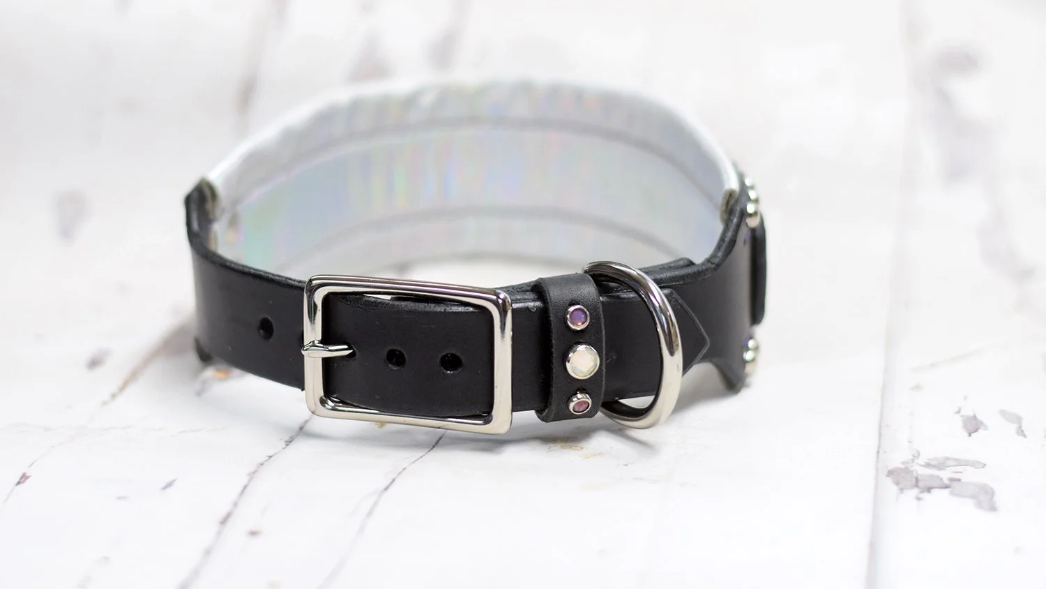 Stacked Leather Keeper & Dee Ring with Bling Upgrade