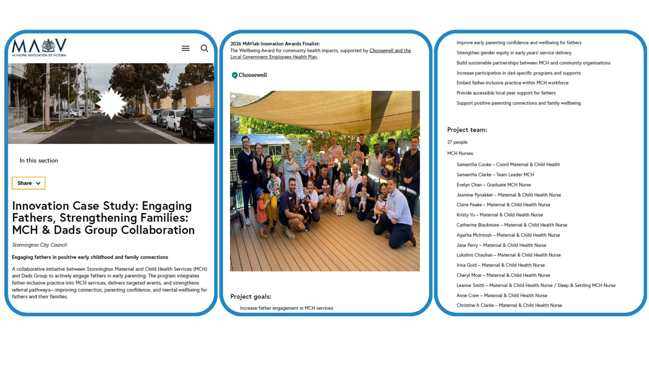 Innovation Case Study: Engaging Fathers, Strengthening Families: MCH &amp; Dads Group Collaboration