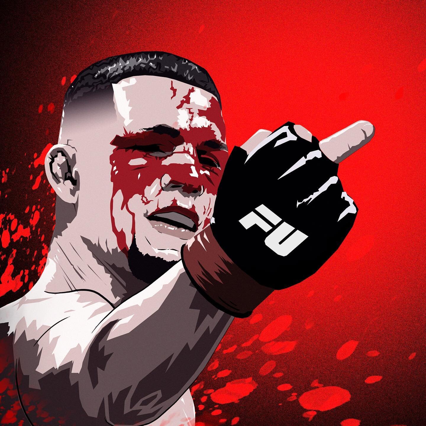 I drew Nate from one of his most iconic moments. Looking forward to the fight! @natediaz209 @UFC #natediaz #ufc #mma #fu #illustration #drawing #digitalart #ufc279