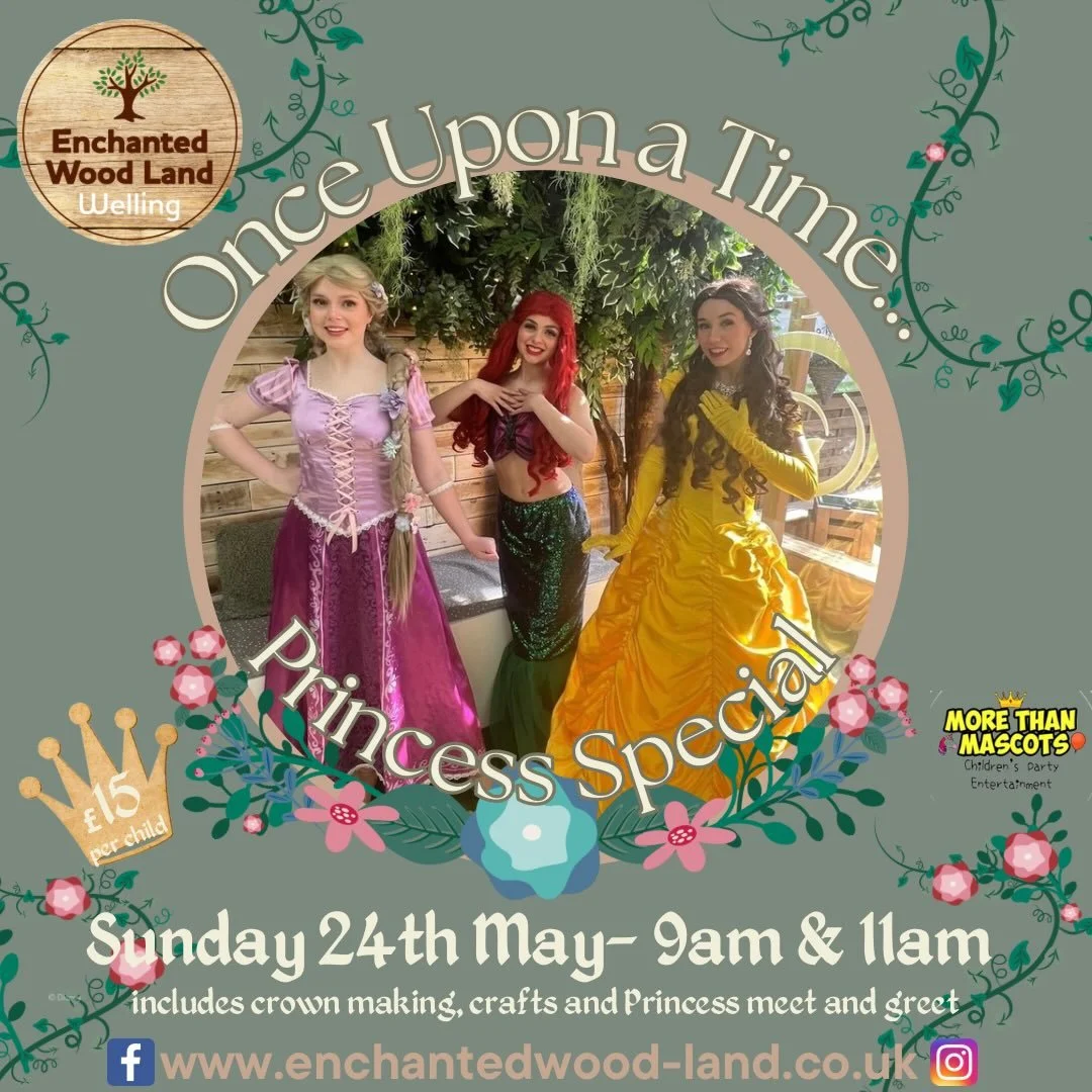 Our next event is our most popular sell out princess event with @more_than_mascots&hellip;.

Coming to Blackfen on Sunday 10th May- 9am &amp; 11am

Coming to Welling on Sunday 24th May- 9am &amp; 11am

Come and meet the three princesses, whilst they 