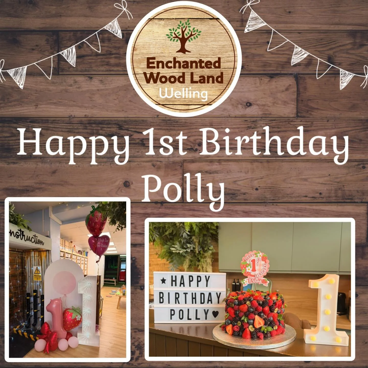 Yesterday we celebrated an amazing birthday party @EnchantedWoodLand, Welling!

We would like to say a big&hellip; 

💫 &lsquo;Happy 1st Birthday Polly&rsquo; 

We hope you had an amazing party celebrating with all your friends and family x 🌳🎉🎈🎂
