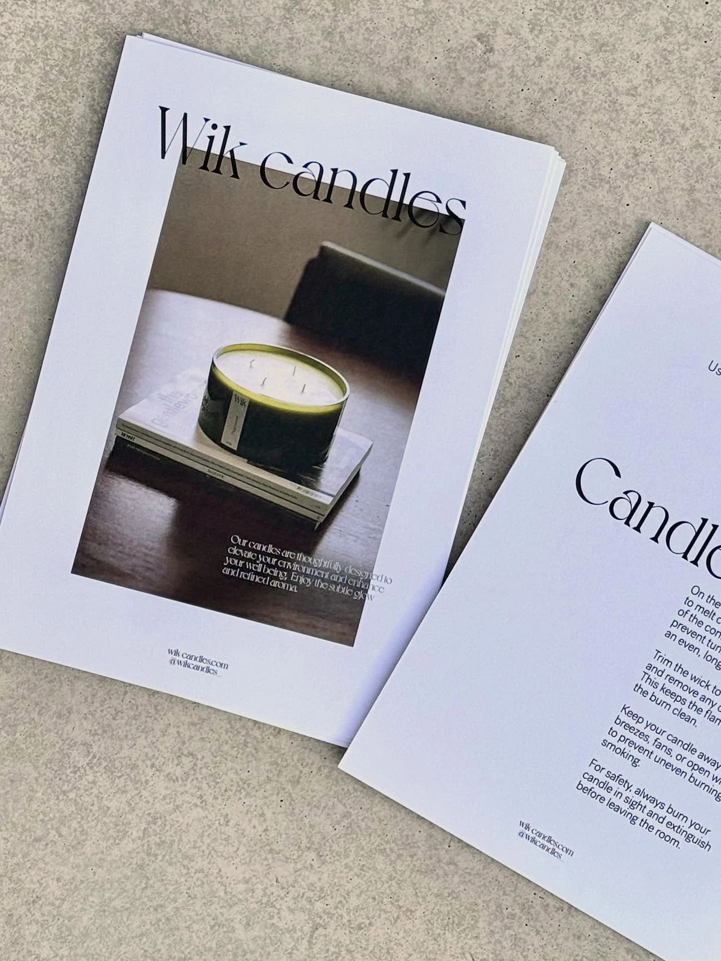 Thank you cards and candle care 🕯️