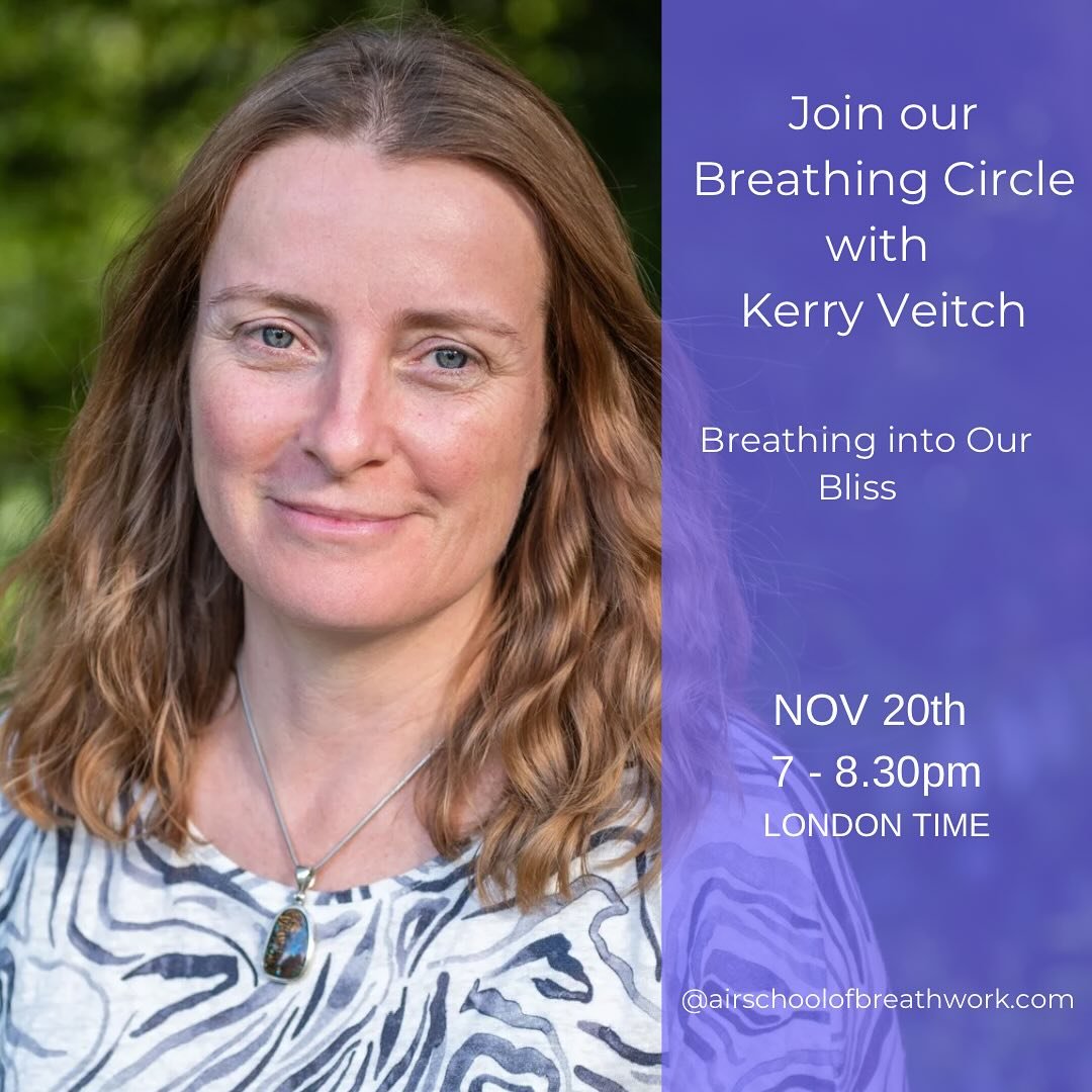 Join me at AIR School of Breathwork for an online free breathing circle tomorrow evening&hellip; 7pm 

Link is in my bio under AIR fortnightly breathing circles link to zoom! 

Lots of Love ❤️