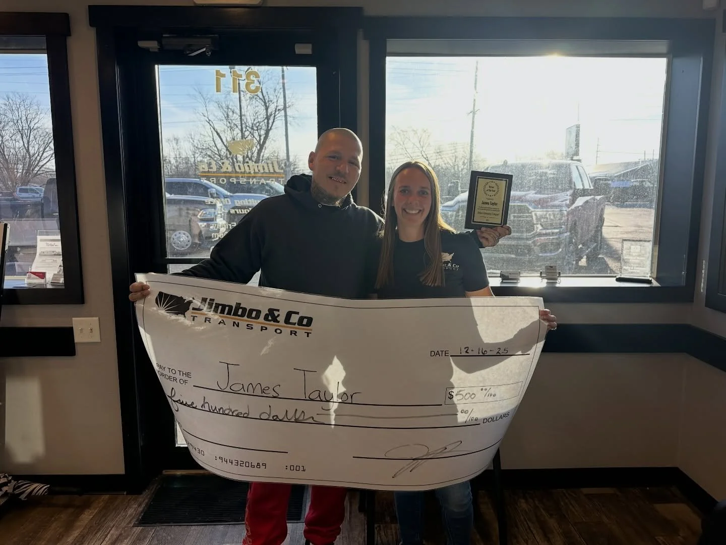 Congratulations to James Taylor, our Single Driver of the Year!

James consistently goes above and beyond for our company, demonstrating exceptional dedication, professionalism, and pride in his work. He continues to invest in his personal and profes