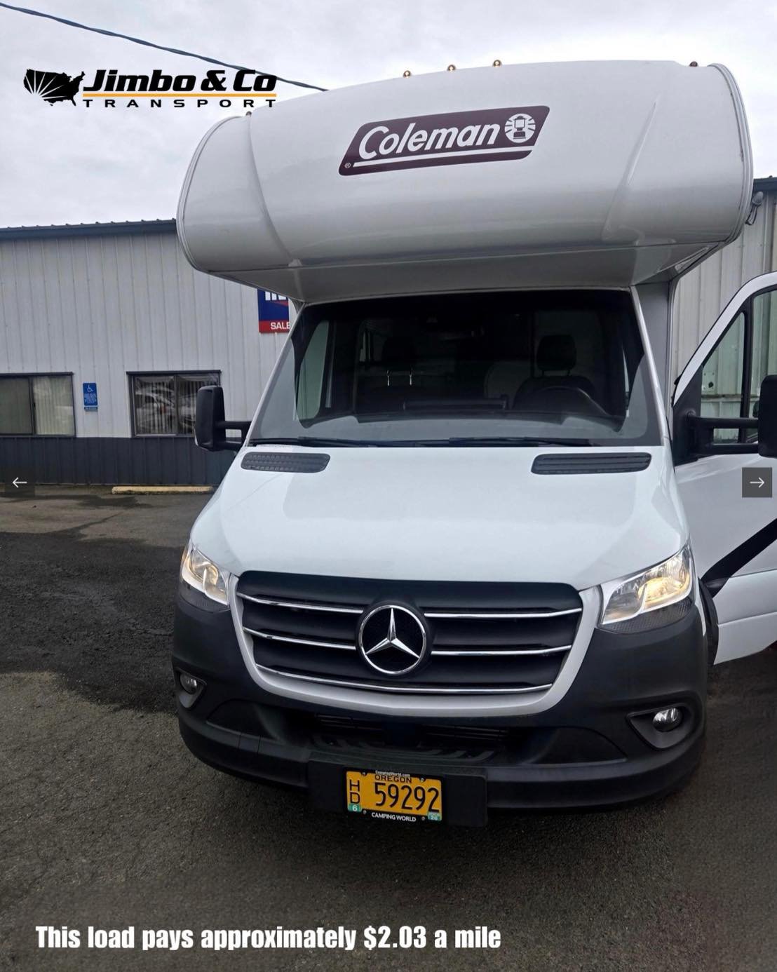 This Motorhome came from Oregon and is going to Nevada! Safe travels!