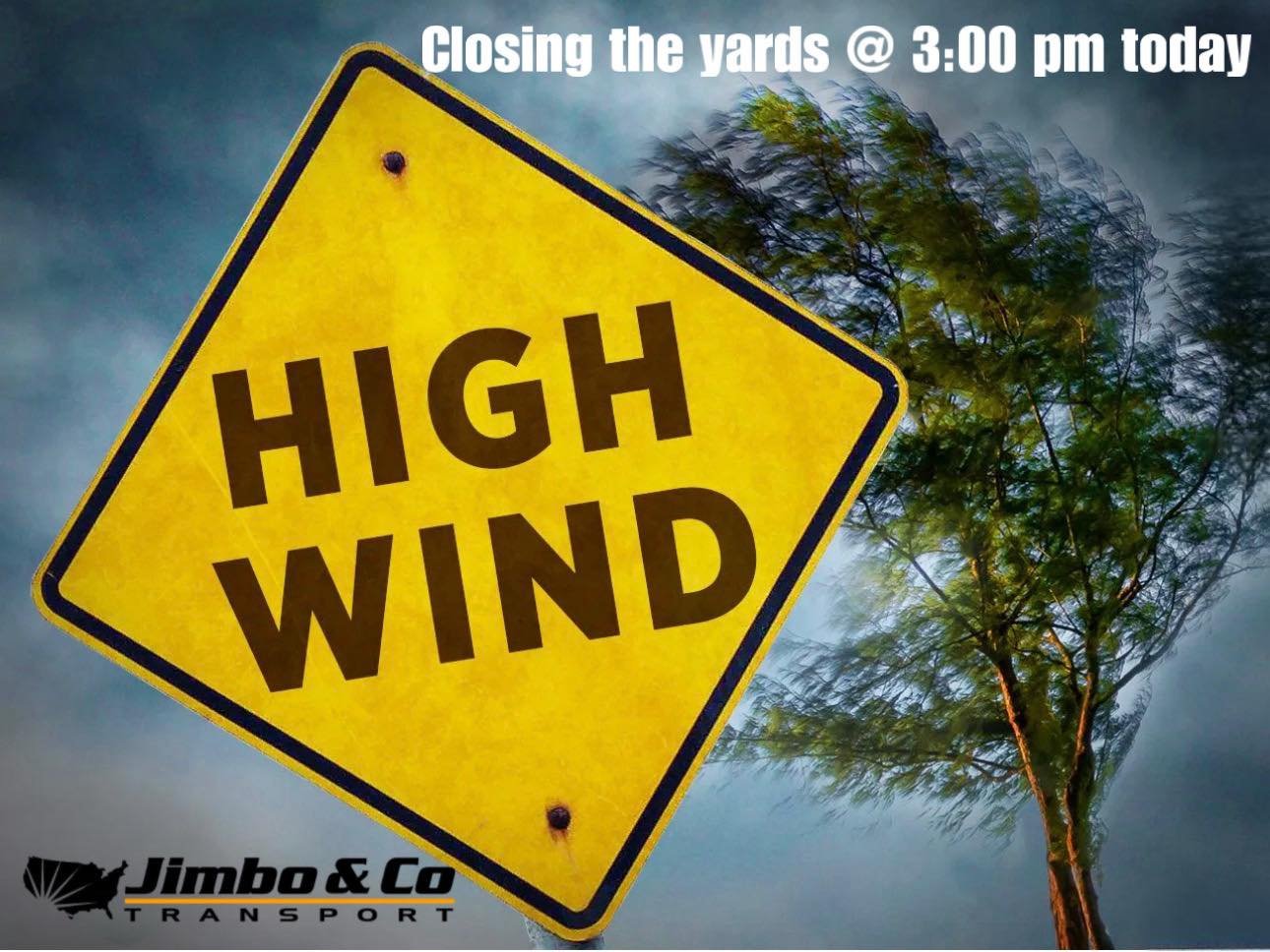 Due to forecasted hail and high winds this evening, our Middlebury yards will close today at 3:00 PM and reopen tomorrow at 8:00 AM. We appreciate your understanding and cooperation.