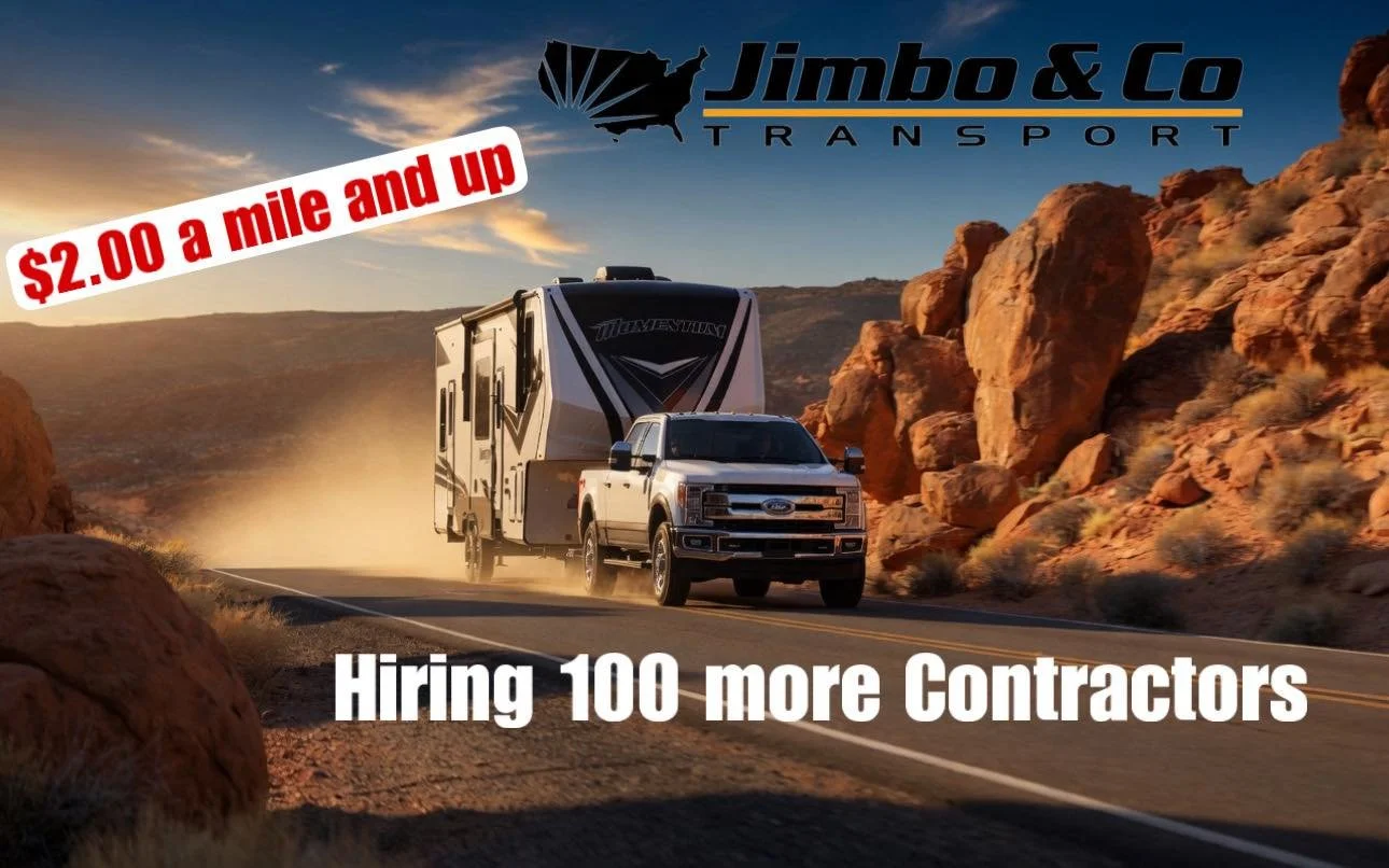 Jimbo &amp; Company Transport is growing, and we&rsquo;re looking to add 100 more owner-operators to help serve our expanding network of manufacturers and dealers.

If you&rsquo;re ready to partner with a company that&rsquo;s moving forward, apply to