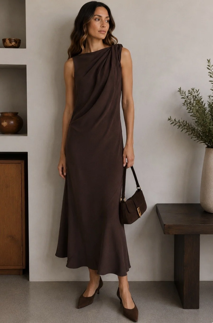 Theory Shoulder Twist Dress