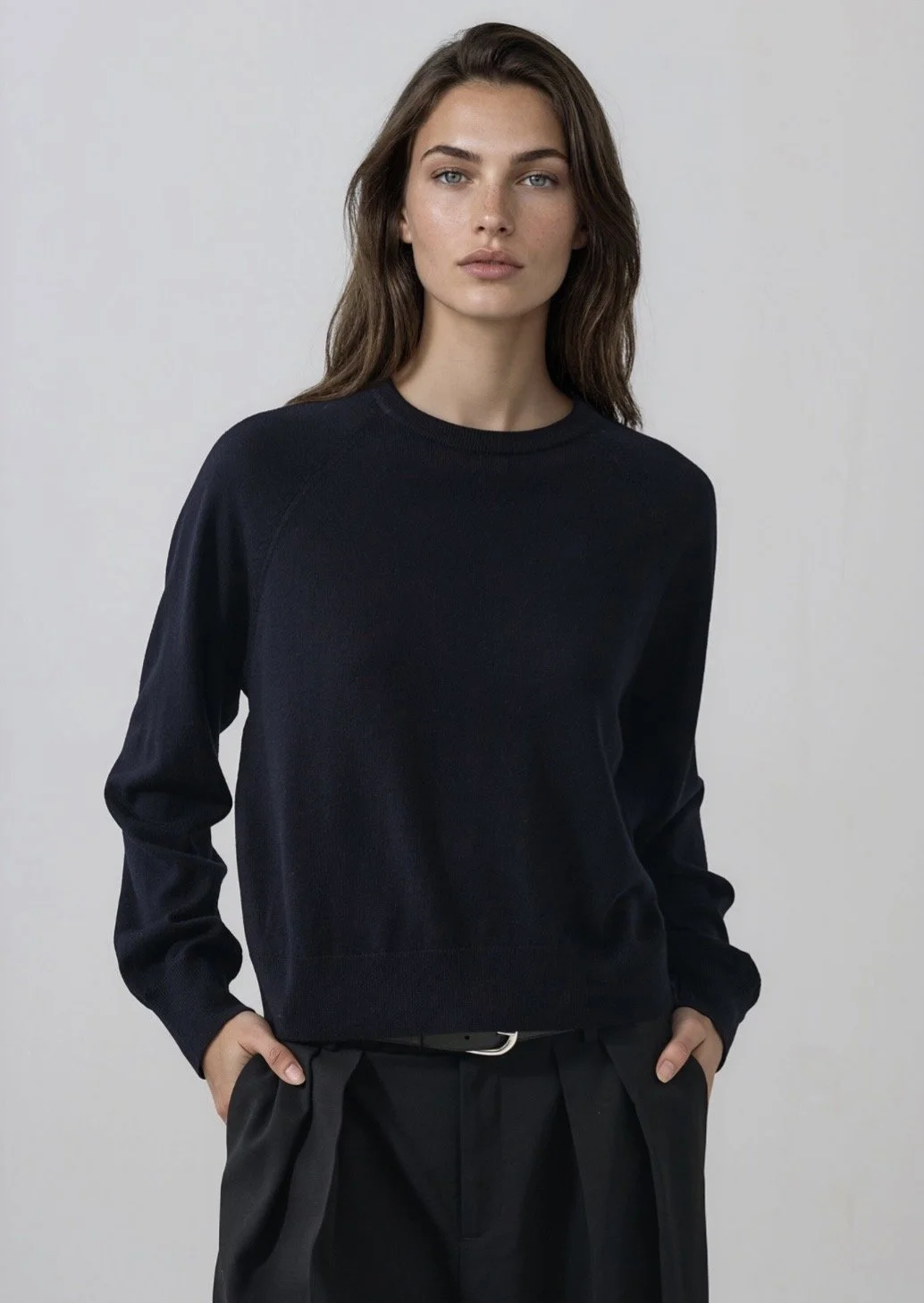 Patrick Assaraf Relaxed Raglan Crew