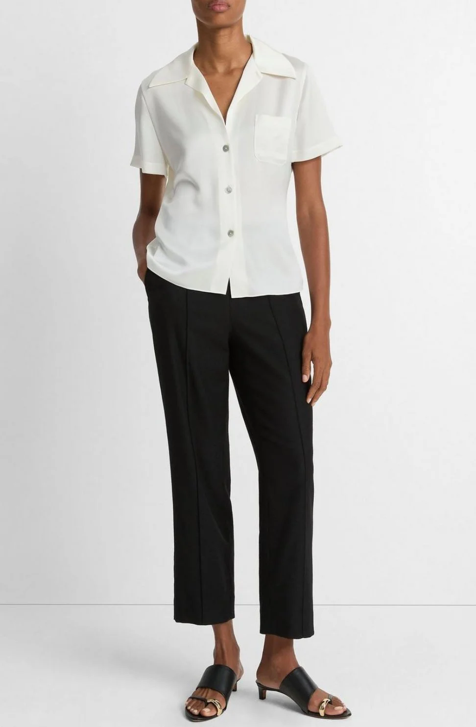 Vince Short Sleeve Blouse