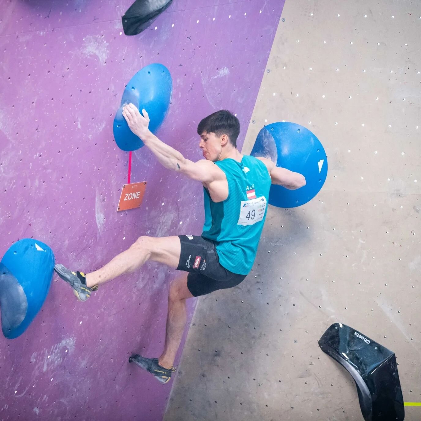 Austrian Championship in Bouldering this weekend. A little out of my comfort zone as I am preparing towards the lead season. Had a really good quali round but semis was a bit too much of funky moves and no tecture holds for me (picture two for refere