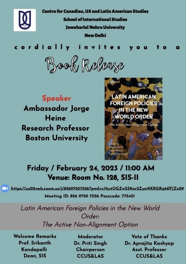 Book Release- Latin American Foreign Policies in the New World Order: The Active Non-Alignment Option