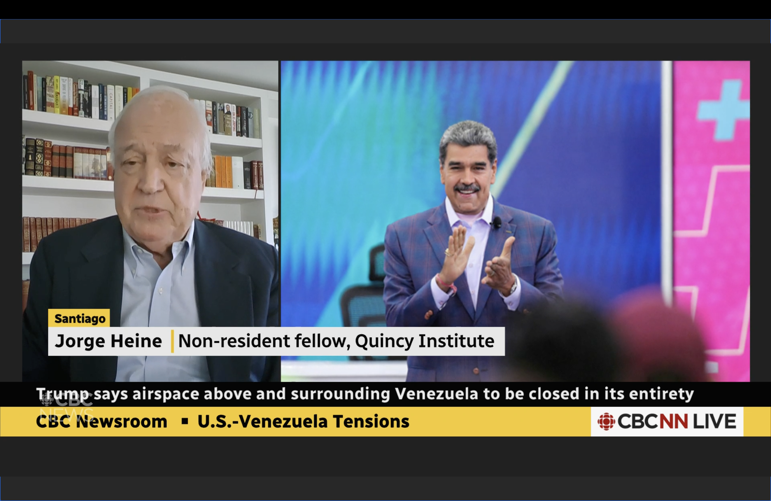 CBC's Marianne Dimain speaks with Jorge Heine on U.S.and Venezuela tensions