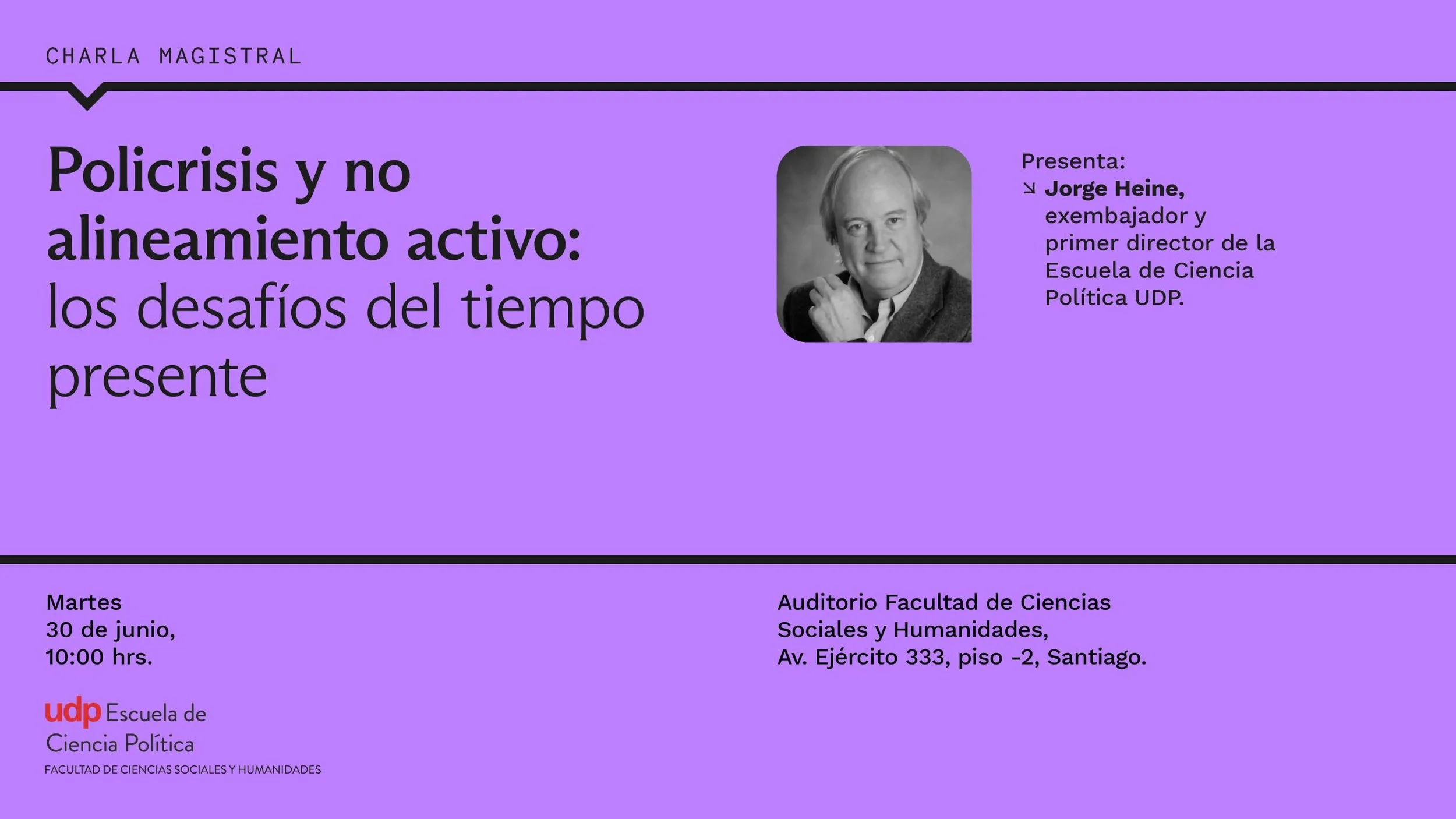 Charla magistral: “Policrisis y no alineamiento activo: los desafíos del tiempo presente”