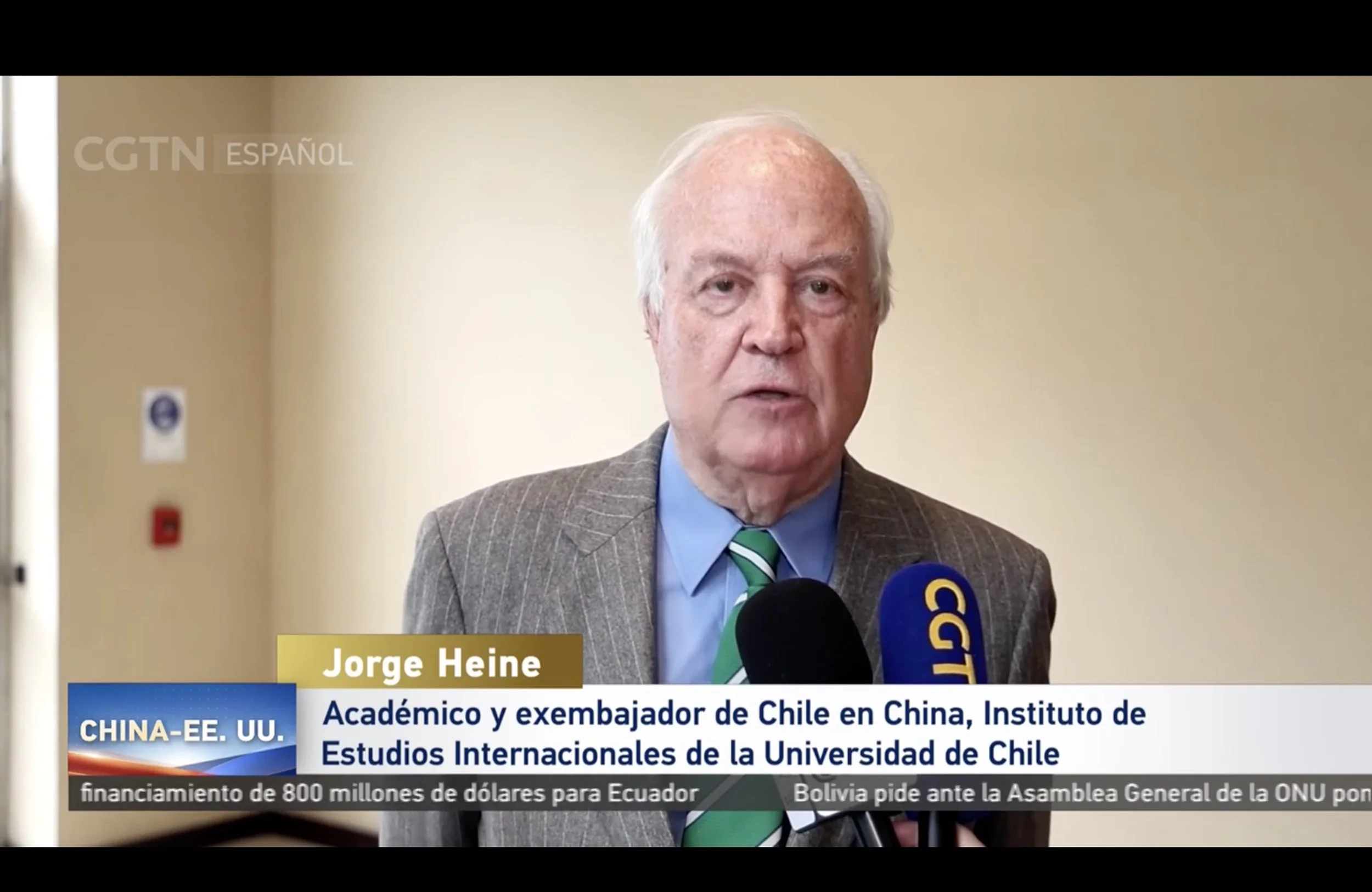 Exembajador chileno destaca la importancia del diálogo entre las dos mayores economías del mundo