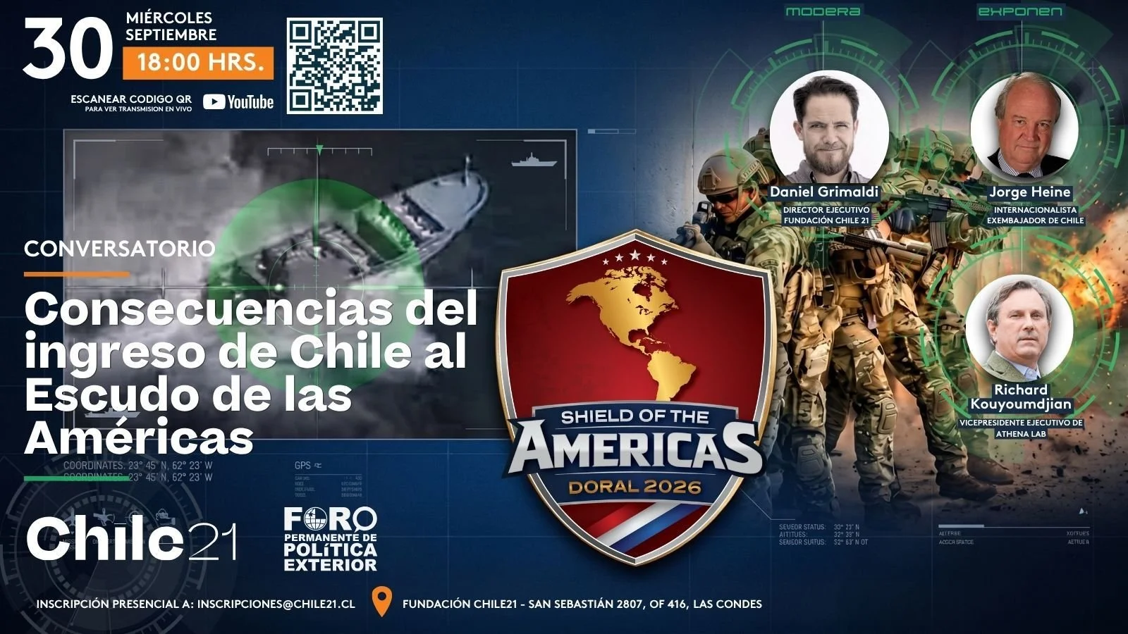 Webinar Invitacion - "Consecuencias del ingreso al Escudo de las Américas"