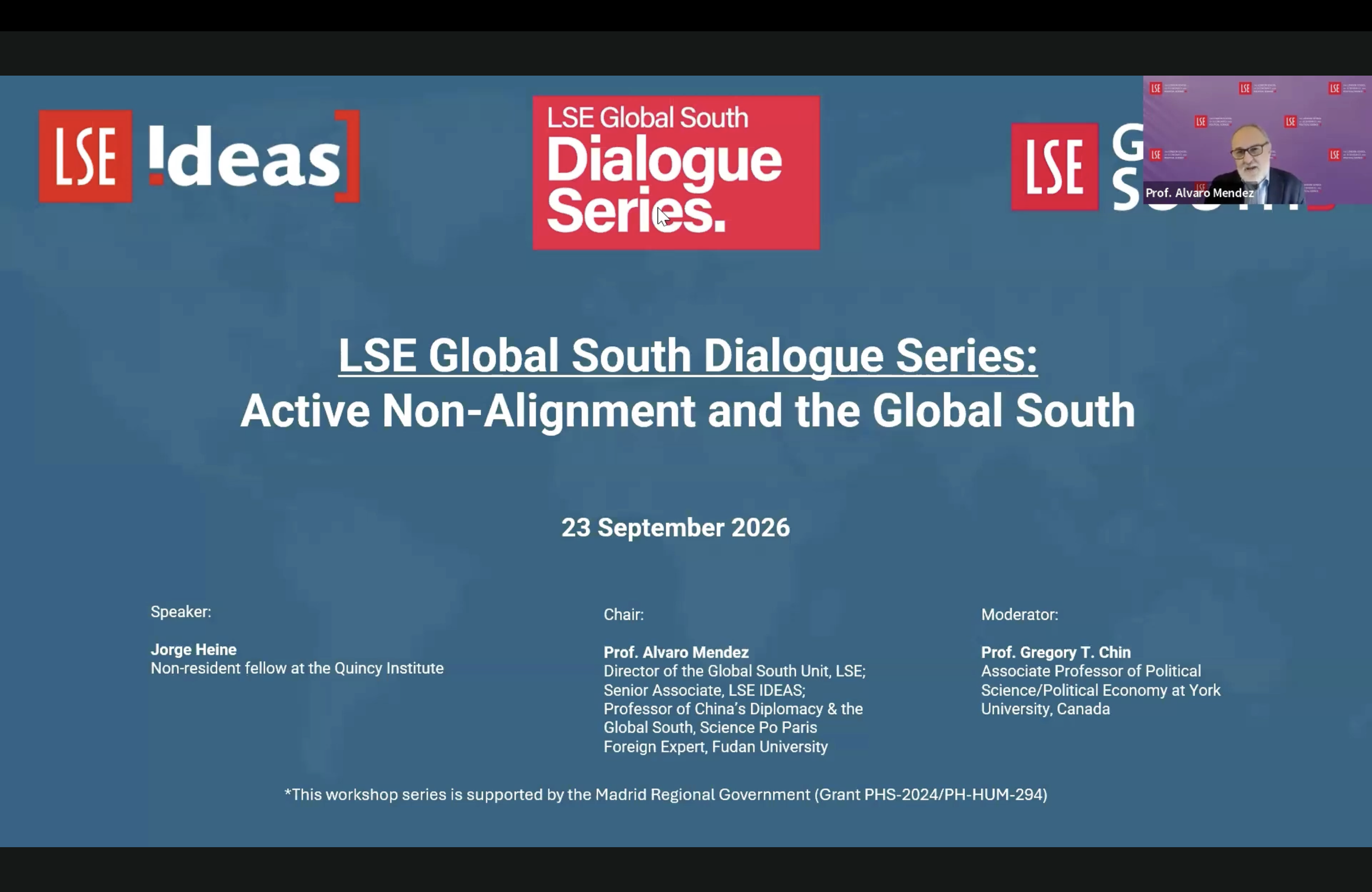 LSE Global South Dialogue Series: "Active Non-Alignment and the Global South"
